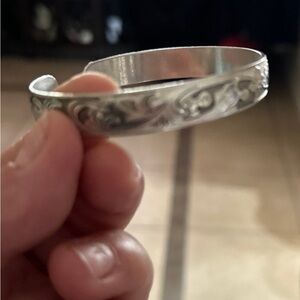 Elegant Silver Bangle Bracelet